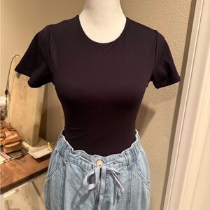 Revolve House of Harlow 1960 Black Fitted Bodysuit